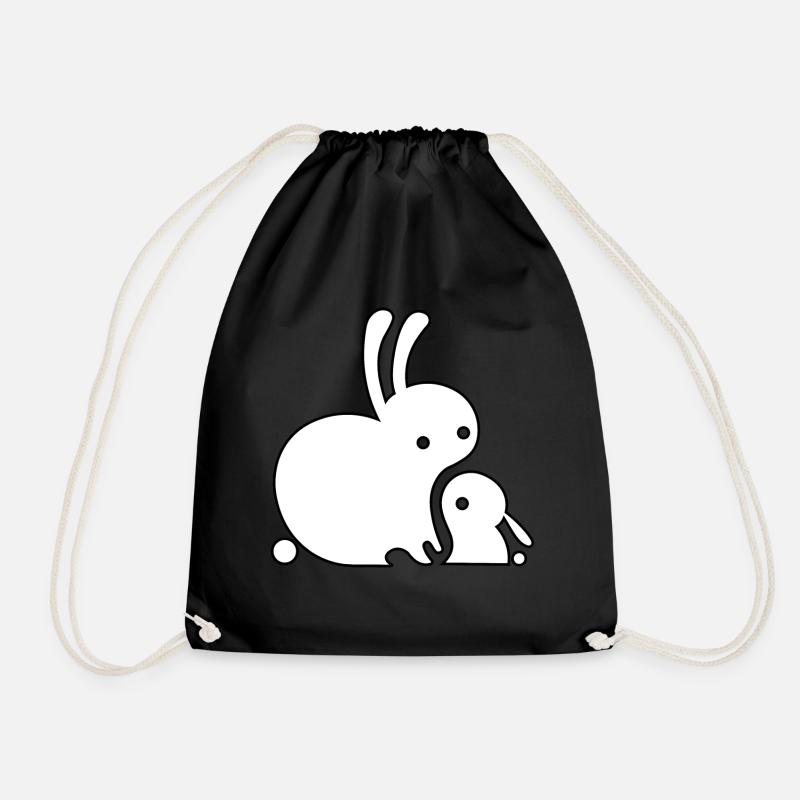 Hasen Hässchen Rabbit - Turnbeutel - Schwarz