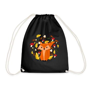 Fuchs Herbst - Turnbeutel - Schwarz - Vorne