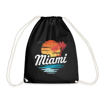 Miami - Turnbeutel - Schwarz - Vorne