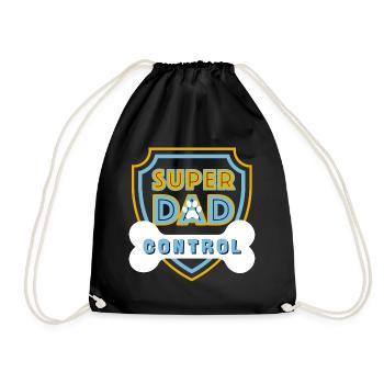 Super Dad Control Light Blue - Turnbeutel - Schwarz - Vorne