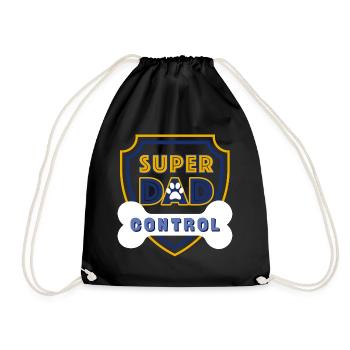 Super Dad Control Dark Blue - Turnbeutel - Schwarz - Vorne
