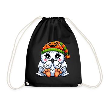 Halloween Lapin Citrouille Octobre Mignon Dessin animé - Sac de sport léger - noir - Devant