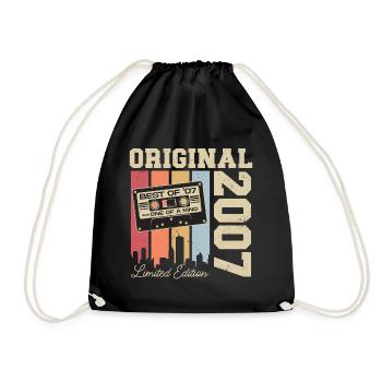 2007 Vintage Vintage Rétro Anniversaire - Sac de sport léger - noir - Devant