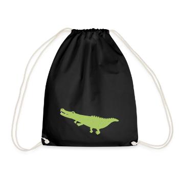 Cadeau d'alligator illustration animal crocodile - Sac de sport léger - noir - Devant