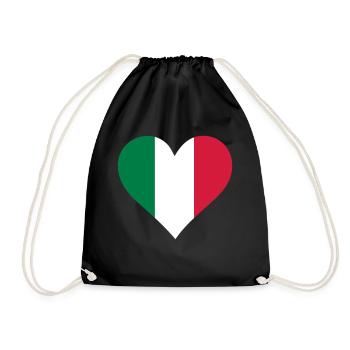 Un coeur pour l Italie - Sac de sport léger - noir - Devant