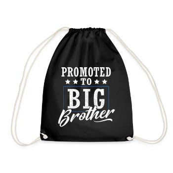 Promoted To Big Brother - Drawstring Bag - black - Front