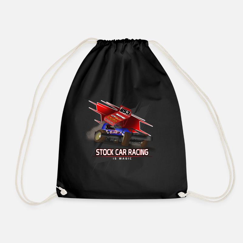 Stock Car Racing is Magic - Drawstring Bag - black