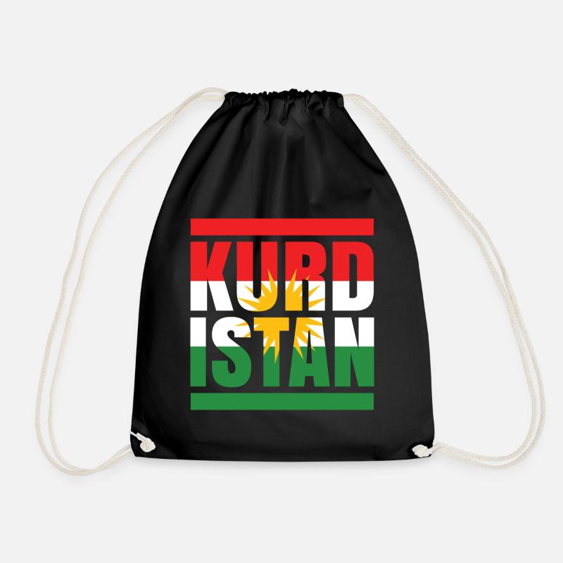 Kurdistan - Drawstring Bag - black