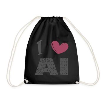i love ai - Turnbeutel - Schwarz - Vorne