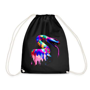 Gradients in the queue - Drawstring Bag - black - Front