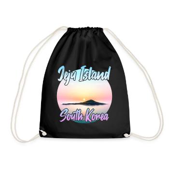 Jeju Island at sunset - Drawstring Bag - black - Front