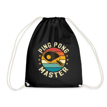 ping pong master - Turnbeutel - Schwarz - Vorne
