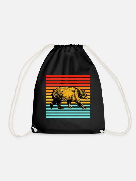Grizzly ours brun - Sac de sport léger - noir