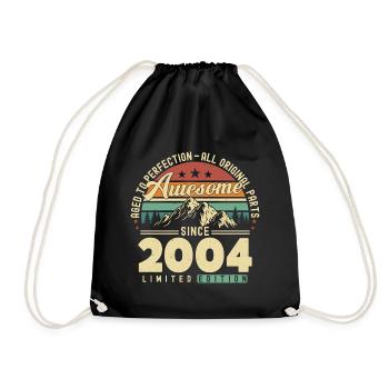 Great since 2004 - Drawstring Bag - black - Front