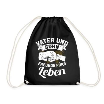 Father and son - friends for life - Drawstring Bag - black - Front