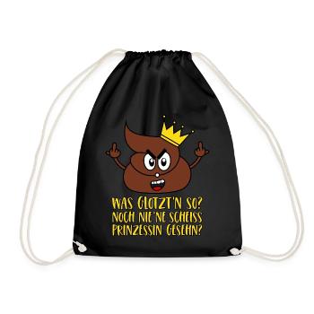 Shit Princess Crown Stinky finger shit - Drawstring Bag - black - Front