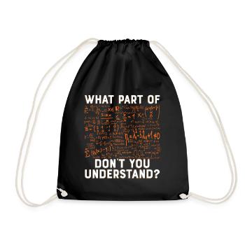 Formule cadeau science physique maths - Sac de sport léger - noir - Devant