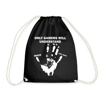 PC Gamer Hand - Turnbeutel - Schwarz - Vorne