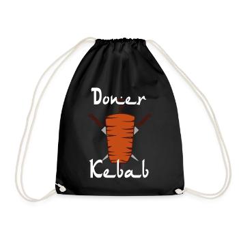 Doner kebab - Drawstring Bag - black - Front
