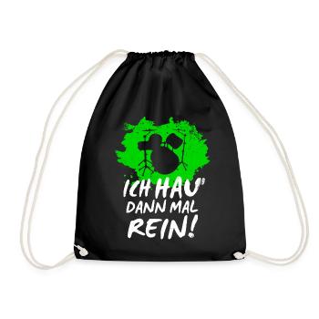 Drums - Turnbeutel - Schwarz - Vorne