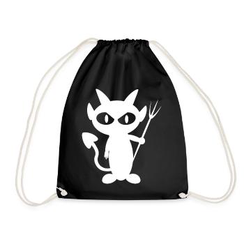T-shirt Diable Blanc - Sac de sport léger - noir - Devant