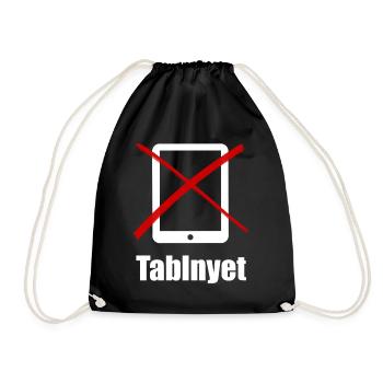 Tablet Nyet Russisch lustig Humor Kinder humorvoll - Turnbeutel - Schwarz - Vorne