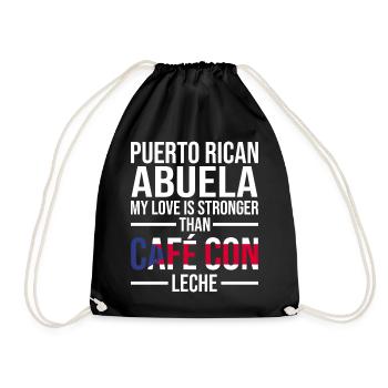 Puerto Rico Flagge | Puerto Ricaner Geschenkideen - Turnbeutel - Schwarz - Vorne