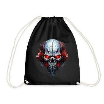 Crâne Crâne Squelette Moto Biker Gang - Sac de sport léger - noir - Devant