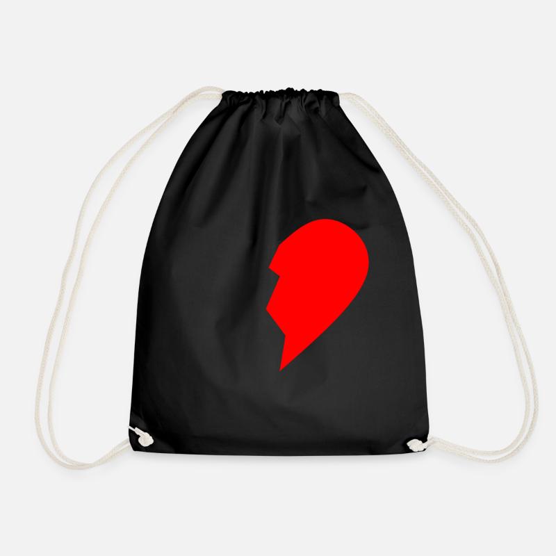 HALB HEART RECHTS - Turnbeutel - Schwarz