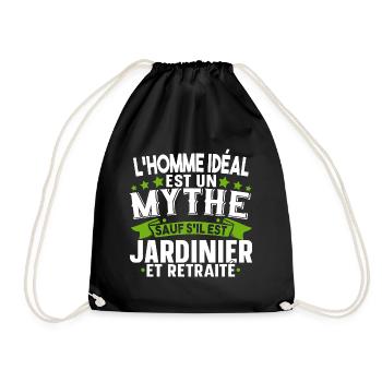Retraité Jardinier Papy Retraite Humour Cadeau - Sac de sport léger - noir - Devant