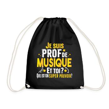 Prof Professeur Musique Métier Collège Lycée - Sac de sport léger - noir - Devant