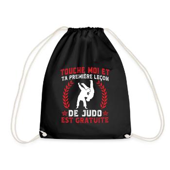 leçon de judo est gratuite - Sac de sport léger - noir - Devant