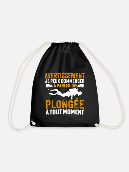 Parler de Plongée à tout moment - Sac de sport léger - noir
