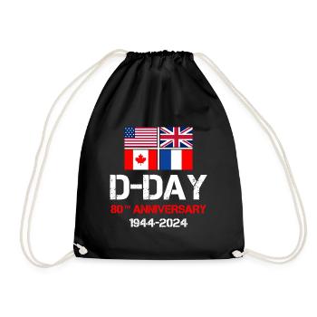 1944 D-Day 2024 80e Anniversaire Normandie - Sac de sport léger - noir - Devant