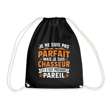 je suis chasseur - Sac de sport léger - noir - Devant