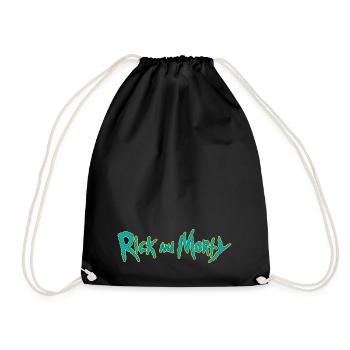 Rick And Morty Title Typography - Drawstring Bag - black - Front