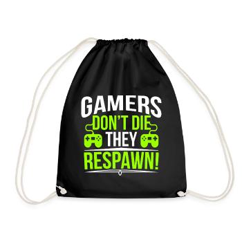Gamers Don’t They Respawn Gamer Cadeau - Sac de sport léger - noir - Devant