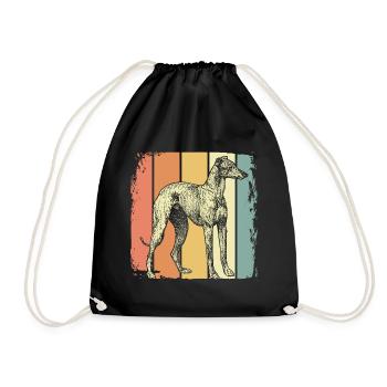 Chiens lévriers - Sac de sport léger - noir - Devant