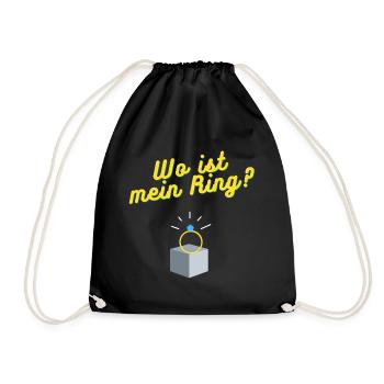 Wo ist mein Ring? - Turnbeutel - Schwarz - Vorne