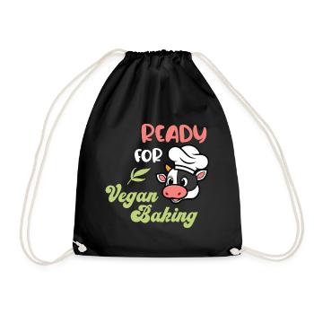 Prêt pour la cuisson végétalienne - Sac de sport léger - noir - Devant