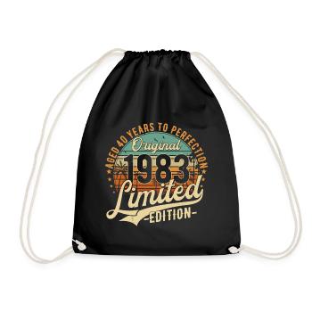 40e anniversaire 40 ans nés en 1983 - Sac de sport léger - noir - Devant