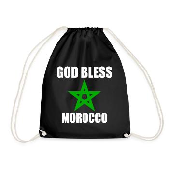 God bless morocco - Drawstring Bag - black - Front