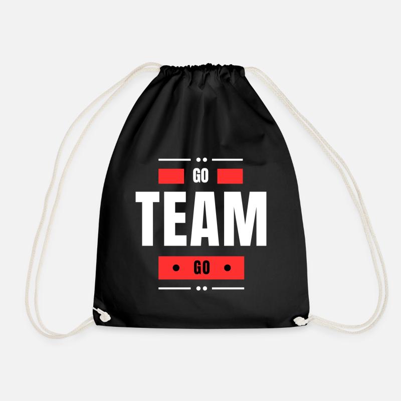 Go Team! - Drawstring Bag - black