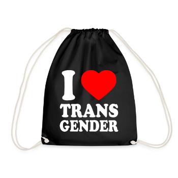 I love transgender trans - Sac de sport léger - noir - Devant