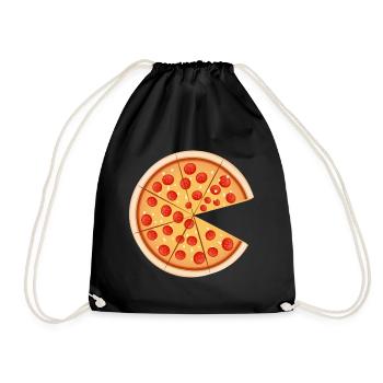 Pizza Dad Pizza slice - Drawstring Bag - black - Front