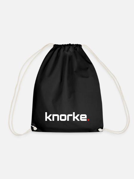 k n o r k e . - Drawstring Bag - black