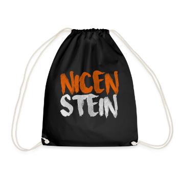 Nicenstein - Turnbeutel - Schwarz - Vorne