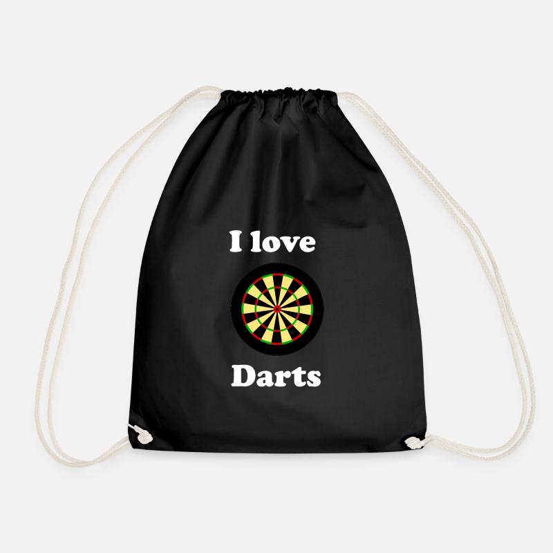 Dartscheibe - Turnbeutel - Schwarz