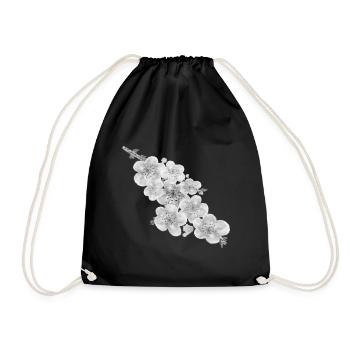 Cherry blossom - Drawstring Bag - black - Front