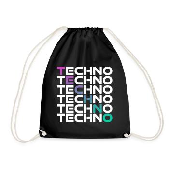 Techno Festival Rave Club - Sac de sport léger - noir - Devant